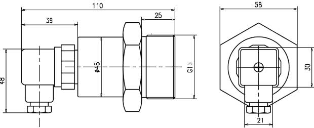 CYB167粉尘压力变送器外形图