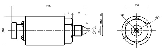 CYB345Q压力变送器外形尺寸图