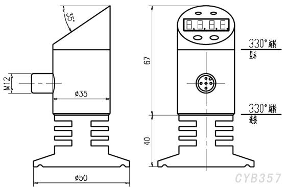 CYB357高温平膜外形图