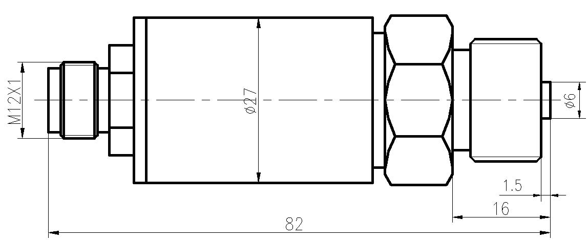 CYB230通用型压力变送器M12外形图