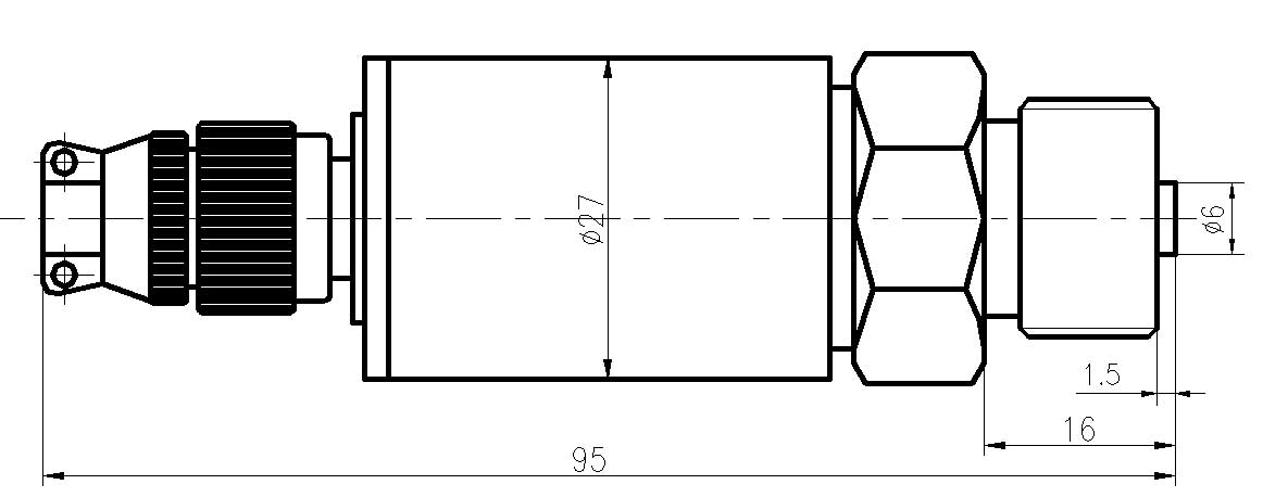 CYB230通用型压力变送器航插外形图